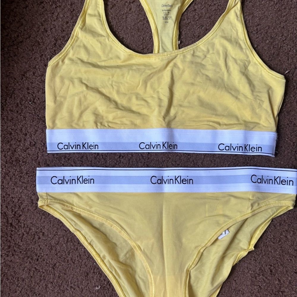 Calvin Klein Yellow Intimates Set